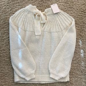 Lauren Conrad Bow Back Cream Sweater